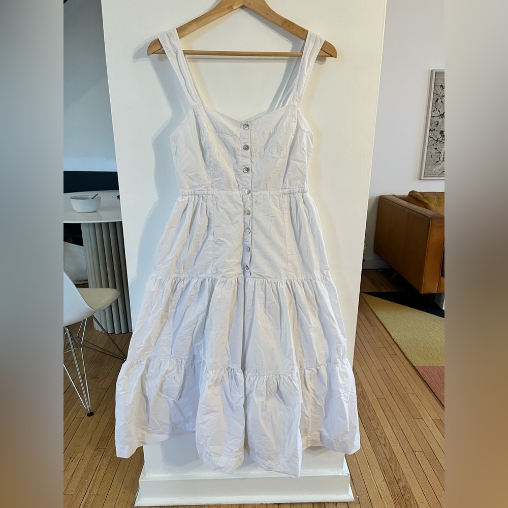 Madewell - White, buttoned, dress. With pockets!!